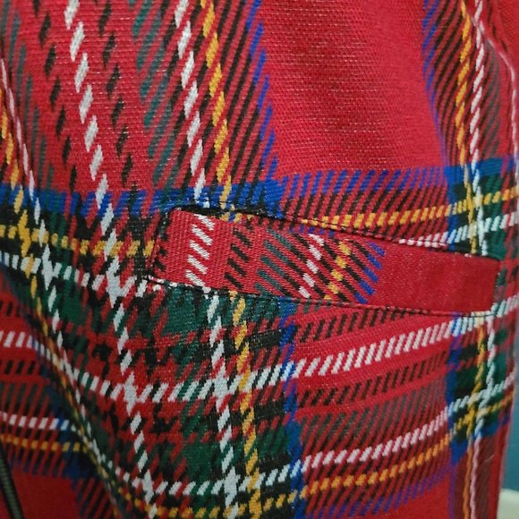 SANCTUARY ~ Red Plaid CITY Longline Bomber Jacket ~ XL (JR) | L (W) - Picture 5 of 12